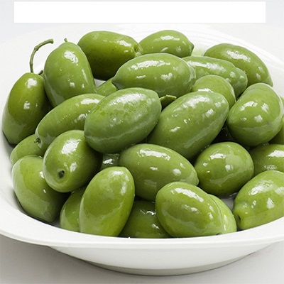 Bella di Cerignola whole green olives in brine tin kg 4.25