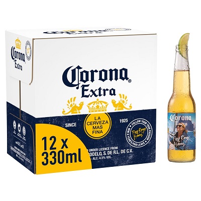 Corona lager beer bottles 33cl x 12