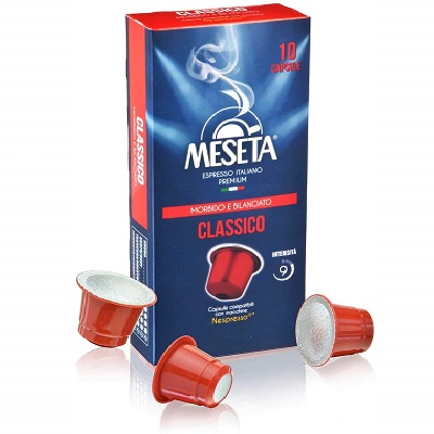 Meseta Classico caffe premium Nespresso compatible coffee capsules 10x10