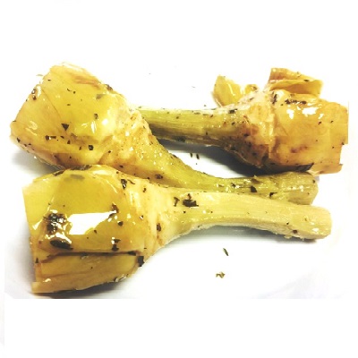 Carciofi alla romana long stem artichokes in oil tin kg2.6