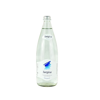 Surgiva still mineral water glass bottle - case of 12 x 1 lt